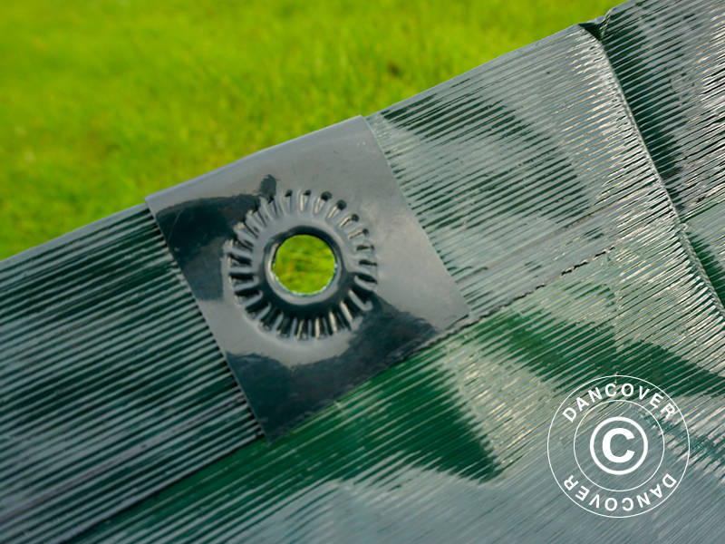 Presenning 4x6 m, PE 90 g/m², forsterket, mørkegrønn