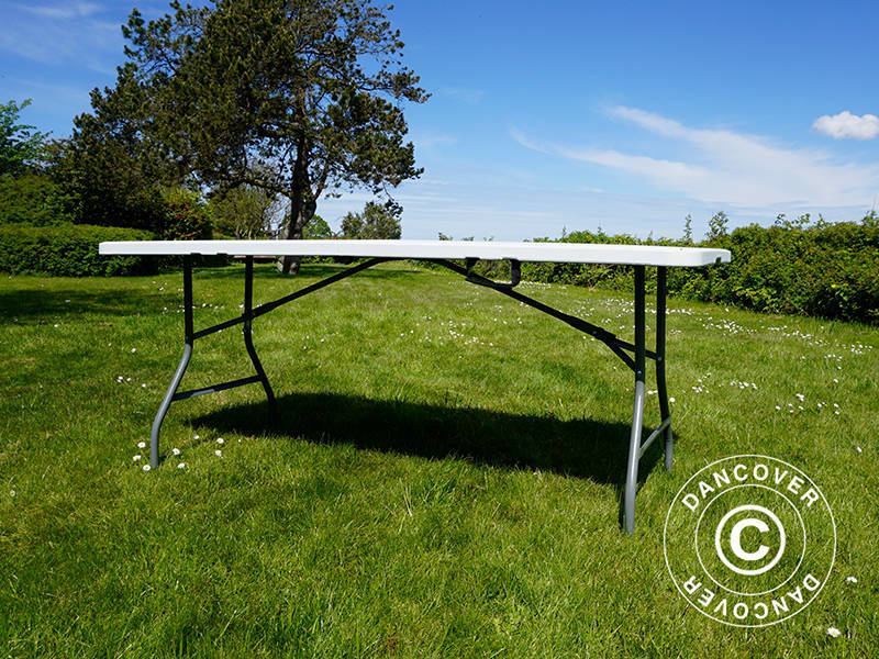 Sammenleggbart bord 180x74x74cm, lys grå (10 stk.)