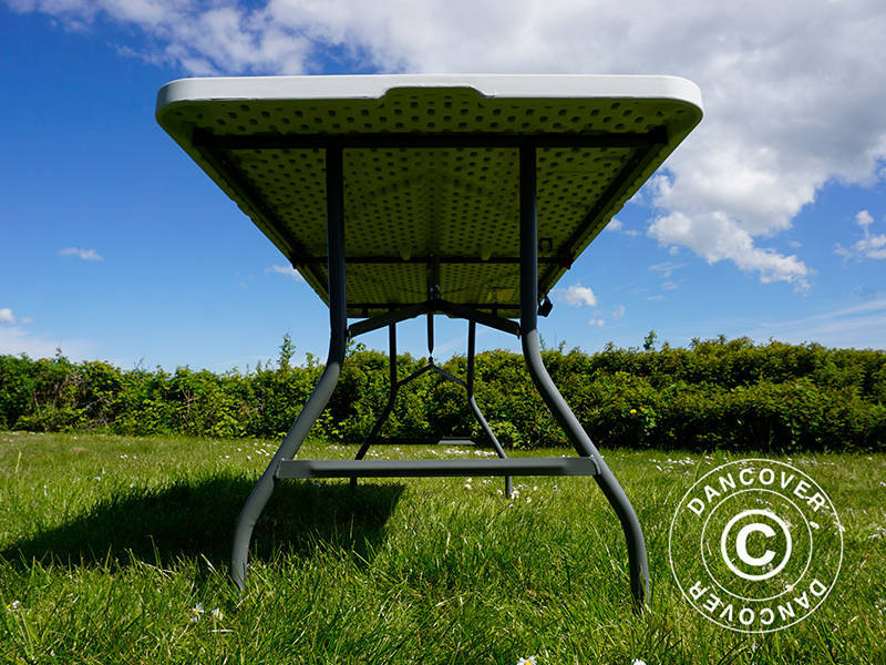 Sammenleggbart bord 180x74x74cm, lys grå (10 stk.)