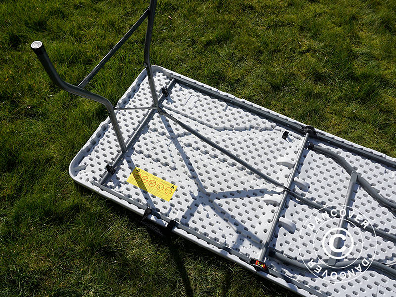 Sammenleggbart bord 180x74x74cm, lys grå (10 stk.)