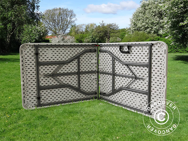 Sammenleggbart bord 180x74x74cm, lys grå (10 stk.)