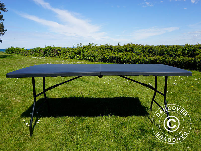 Sammenleggbart bord 180x74x74cm, svart (10 stk.)