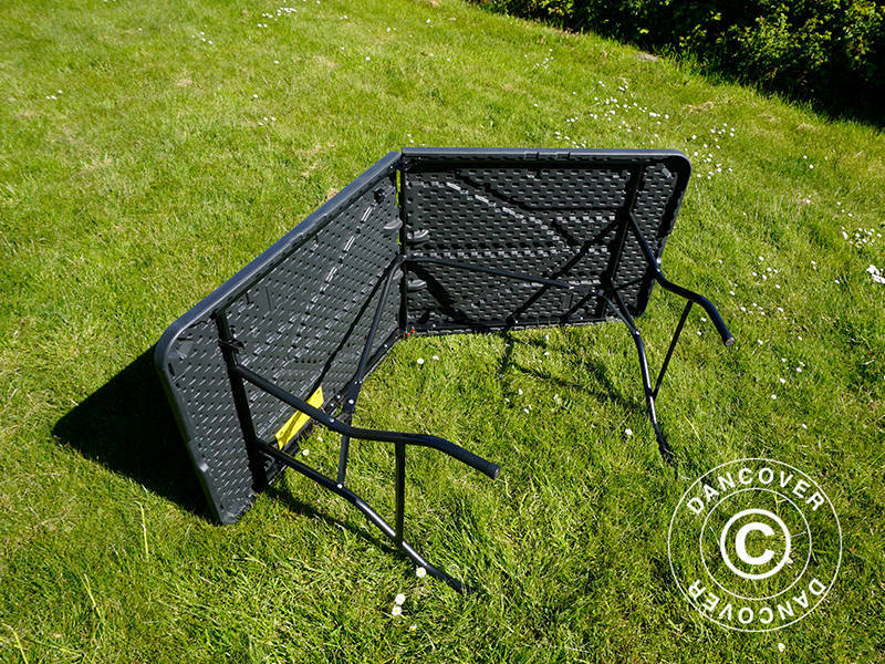 Sammenleggbart bord 180X74X74cm, svart (25 stk.)