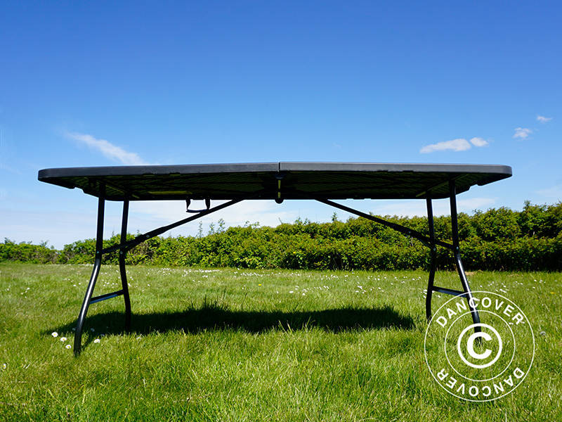 Sammenleggbart bord 180X74X74cm, svart (25 stk.)