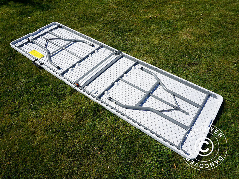 Sammenleggbart bord 240x76x74cm, Lys grå (10 stk.)