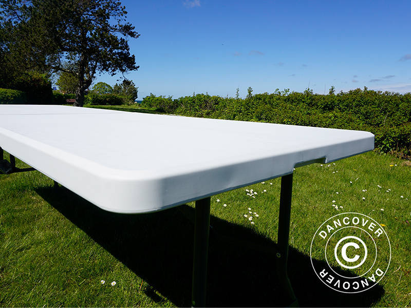 Sammenleggbart bord 240x76x74cm, Lys grå (10 stk.)