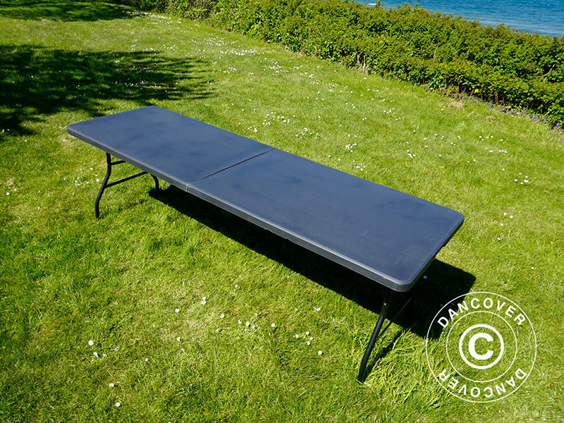 Sammenleggbart bord 240x76x74cm, Svart (10 stk.)