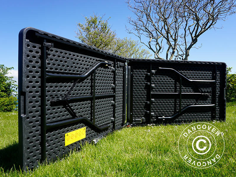 Sammenleggbart bord 240x76x74cm, Svart (10 stk.)