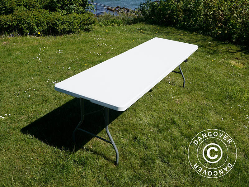 Sammenleggbart bord 240x76x74cm, Lys grå (1 stk.)