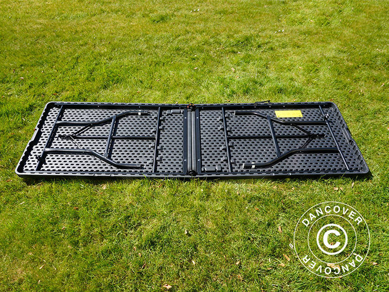 Sammenleggbart bord 240x76x74cm, svart (1 stk.)