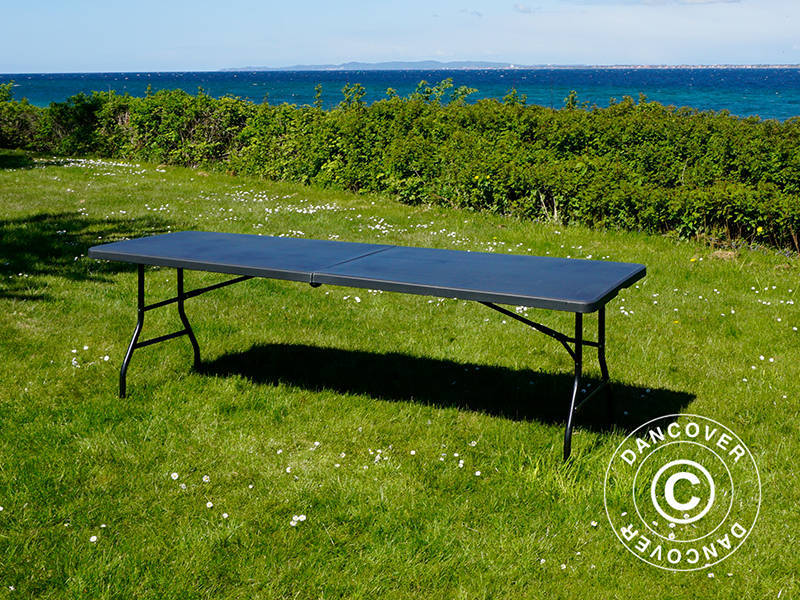 Sammenleggbart bord 240x76x74cm, Svart (25 stk.)