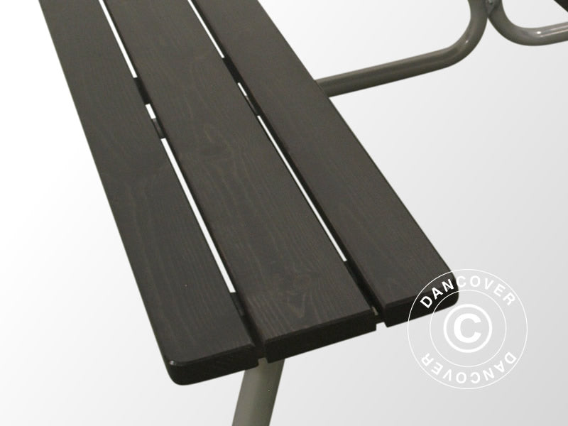 Piknik bord, 1,75x1,60m, Svart