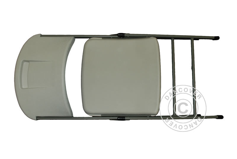 Klappstoler 48x43x89cm, Lysegrå/Hvit, 4 stk.