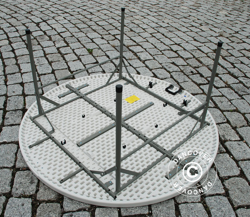 Rundt klappbord Ø154cm, Lysegrå (1 stk.)