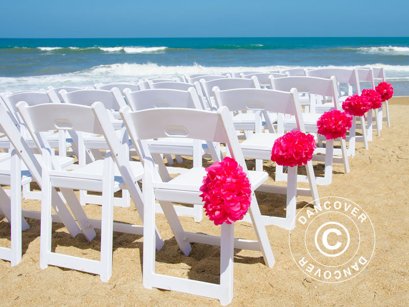 Klappstoler 44x46x77cm, Hvit, 4 stk.