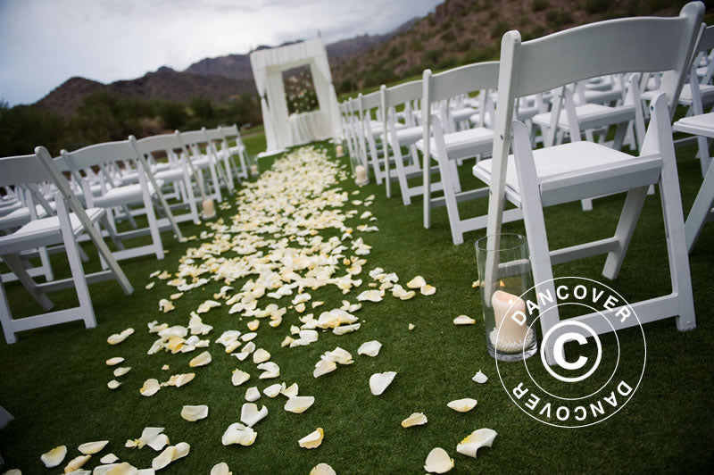 Klappstoler 44x46x77cm, Hvit, 8 stk.