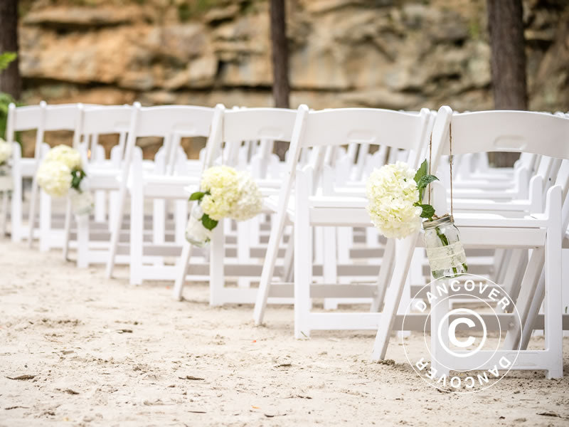 Klappstoler 44x46x77cm, Hvit, 8 stk.