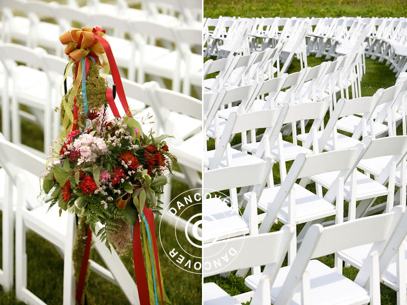 Klappstoler 44x46x77cm, Hvit, 24 stk.