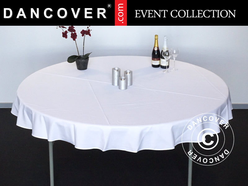 Duk Ø183x20cm, Hvit