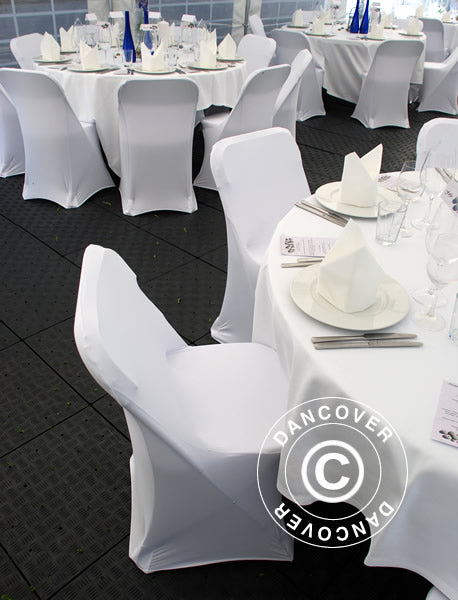 Stol dekker med stretch 44x44x80cm, Hvit (1 stk.)