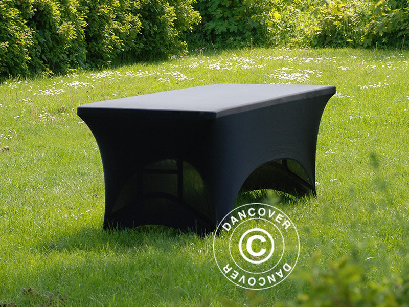 Stretch bord dekke 183x75x74cm, Svart