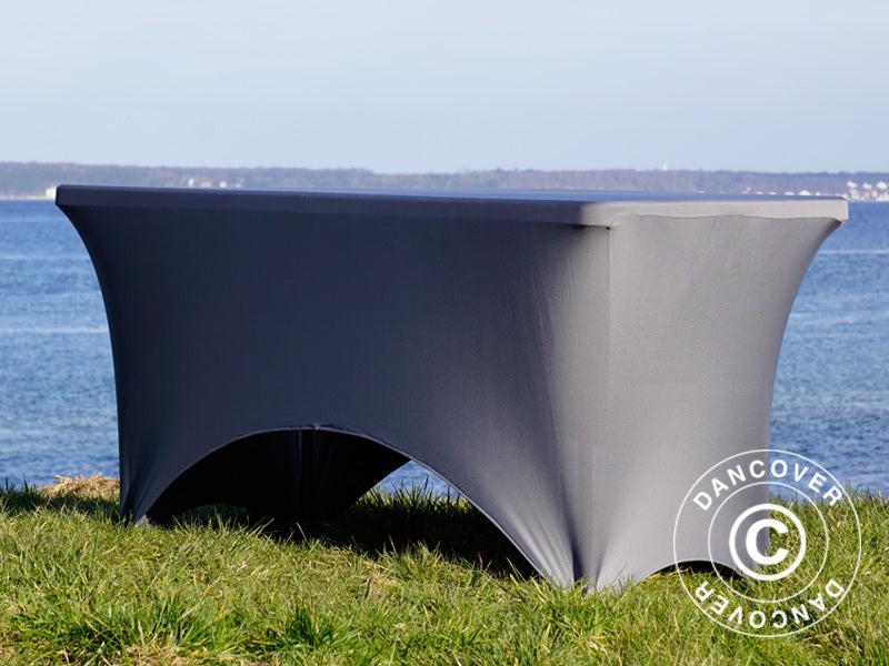 Stretch bord dekke 244x75x74cm, Grå