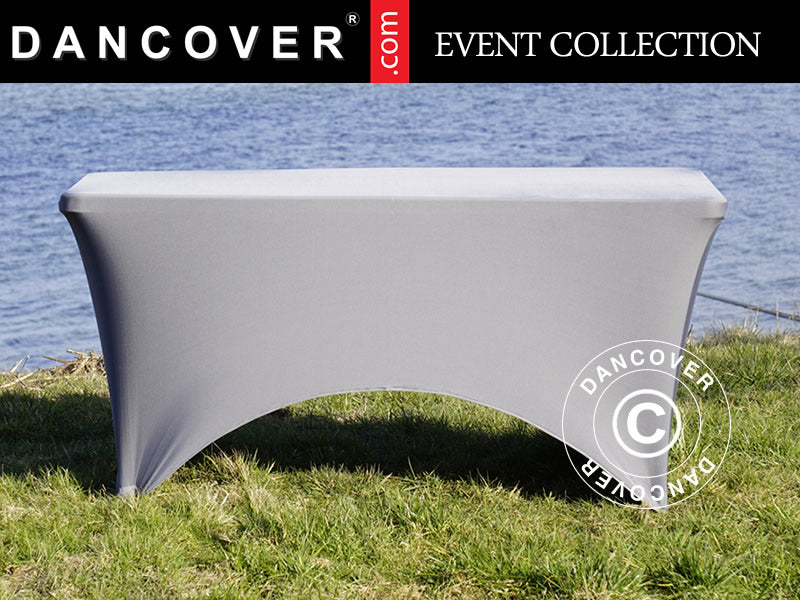 Stretch bord dekke 244x75x74cm, Grå