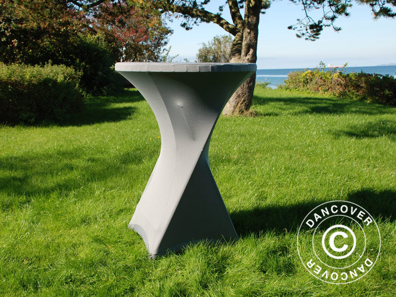 Stretch bord dekke Ø80x110cm, Grå