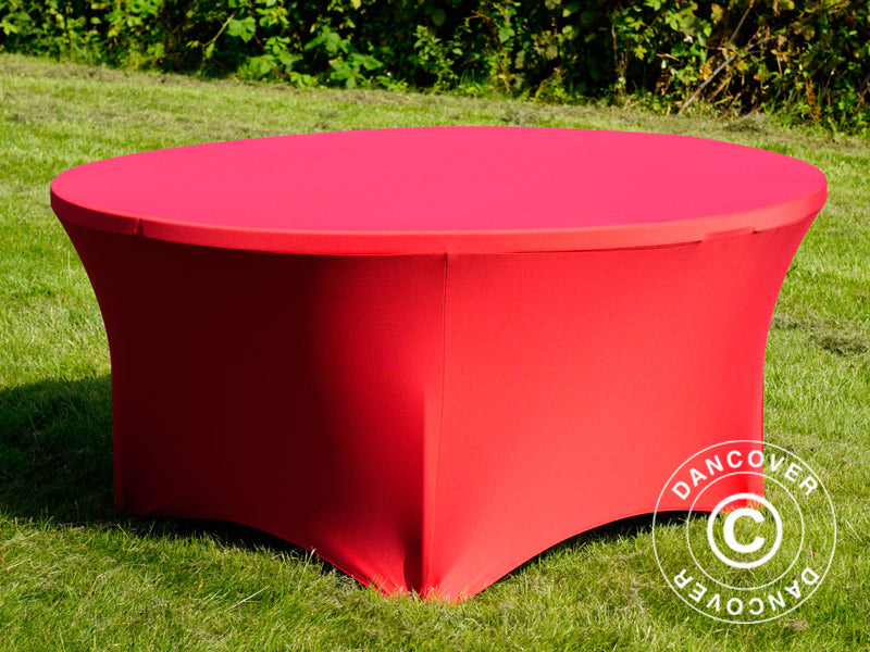 Stretch bord dekke Ø152x74cm, Rød