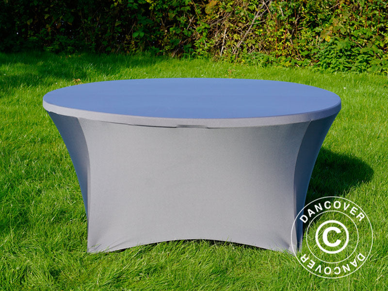 Stretch bord dekke Ø152x74cm, Grå