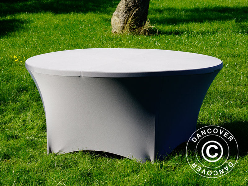 Stretch bord dekke Ø152x74cm, Grå