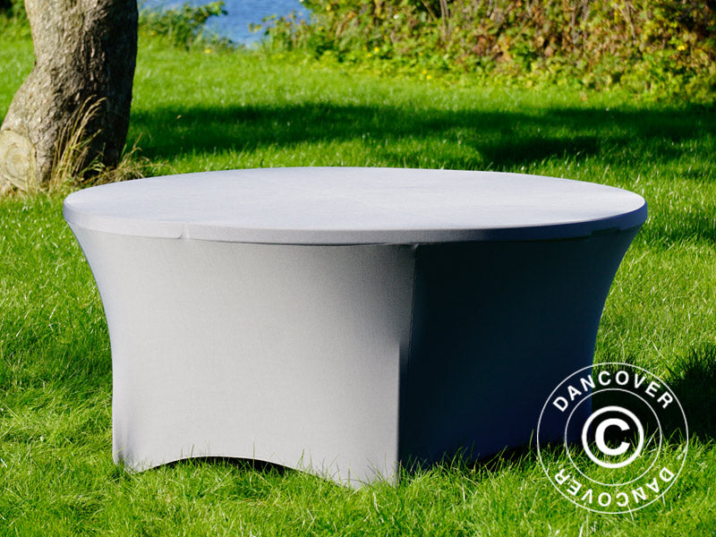 Stretch bord dekke Ø152x74cm, Grå