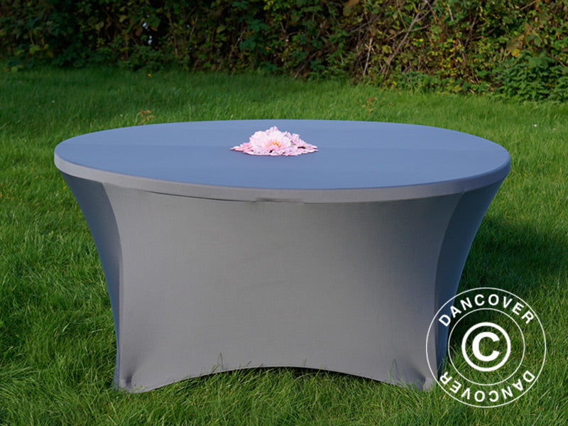 Stretch bord dekke Ø152x74cm, Grå