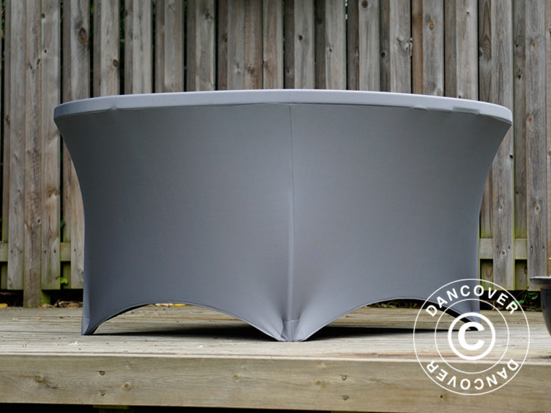 Stretch bord dekke Ø152x74cm, Grå