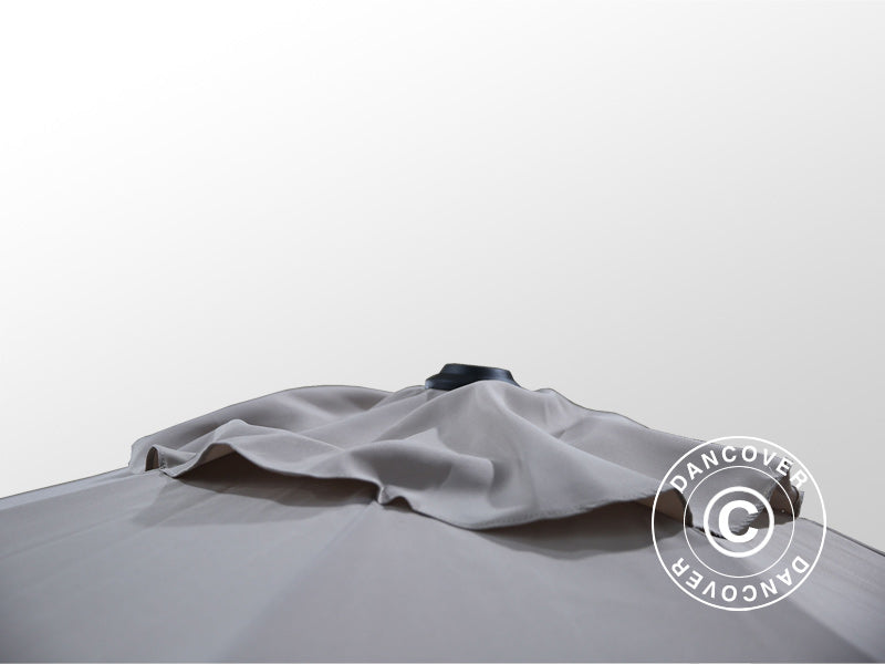 Parasoll Lyon, Ø3m, Lysegrå