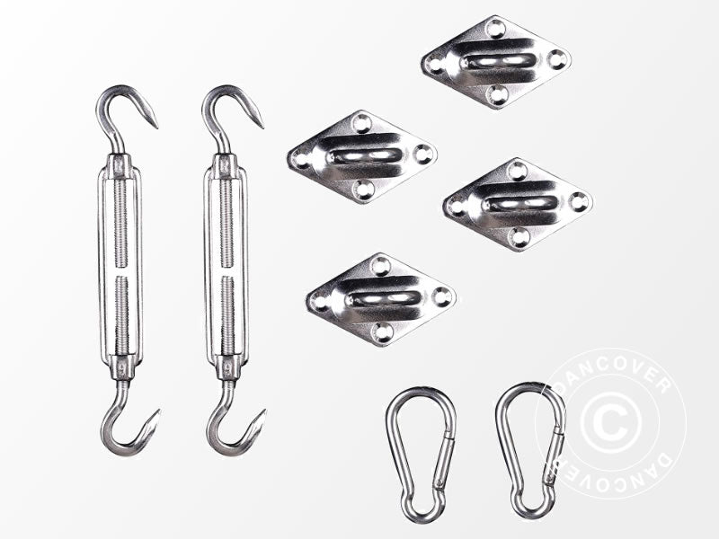 Solseil 3x4m, Rektangulært, antrasitt