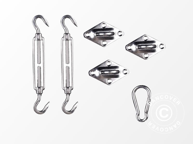 Solseil 3,6x3,6x3,6m, Trekantet, Antrasitt