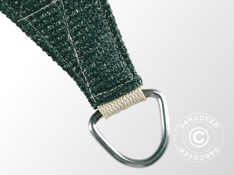 Solseil 5x5m, firkantet, Grønn