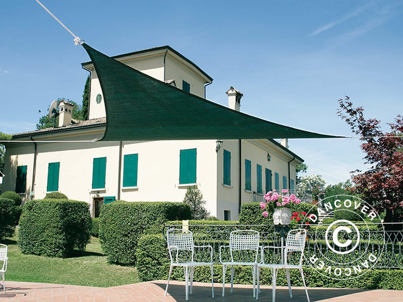 Solseil 3,6x3,6x3,6m, trekantet, Grønn