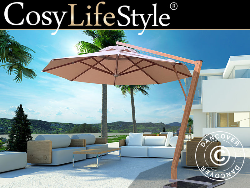 Hengeparasoll Bahamas, Ø4m, Sand