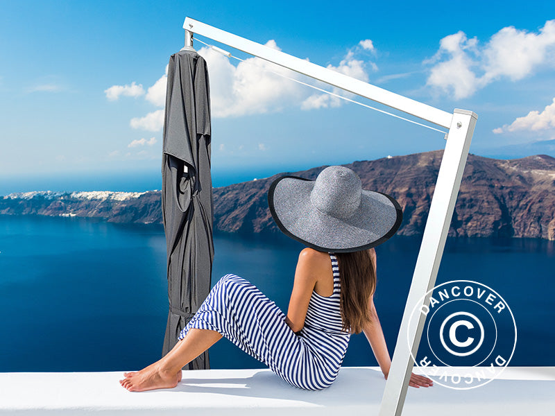 Hengeparasoll Antigua, 3x4m, Svart