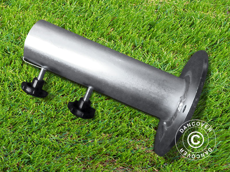 Parasoll base for tre terrasse, Sølv