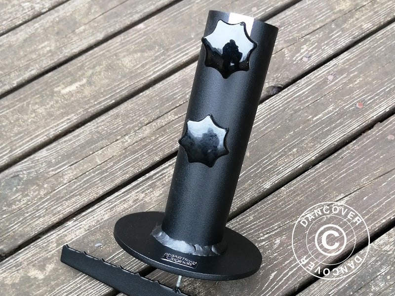 Parasoll base for tre terrasse, Svart