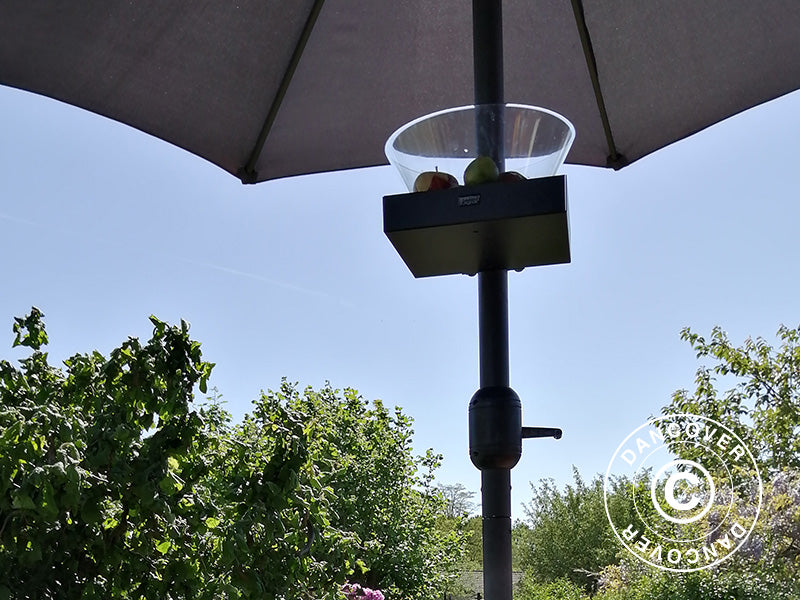 Parasollbord, 25x25cm, Svart, 1 stk.