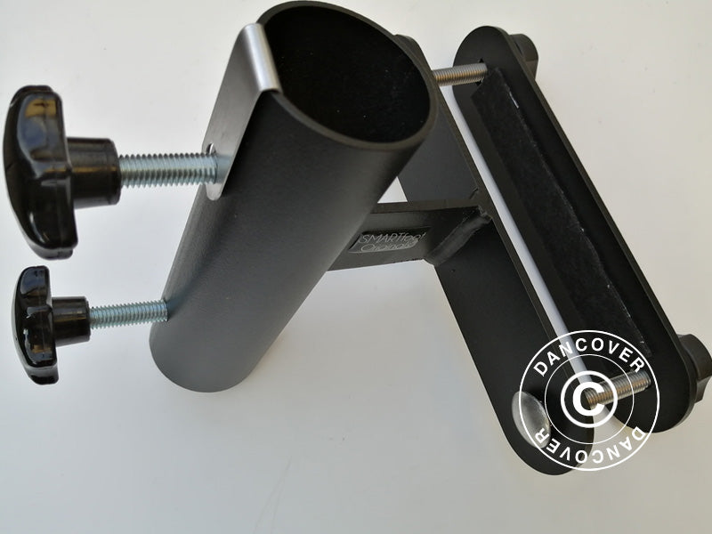 Parasollbrakett til balkongrekkverk, Svart