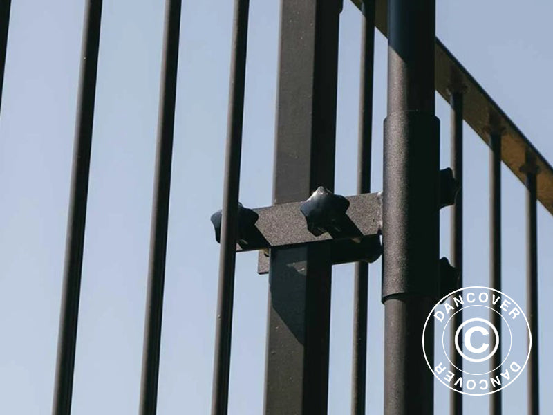 Vertikal parasollbrakett til balkongrekkverk, Svart