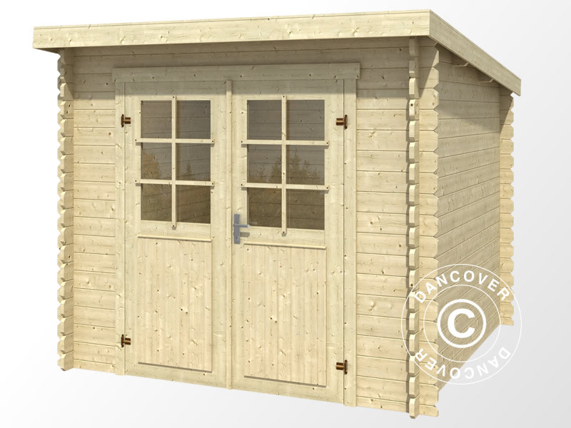 Redskapsbod i tre Hagen 2,3x1,75x2,11m, 28mm, 3,8m², Naturlig