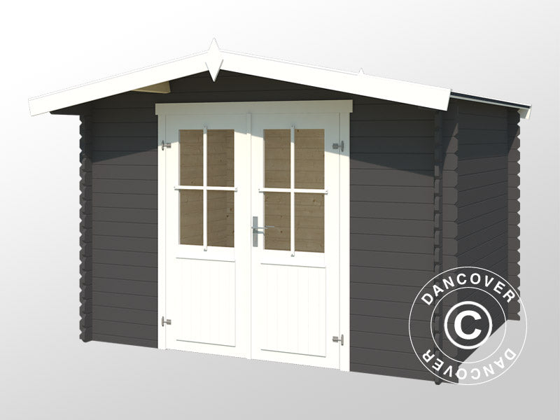 Redskapsbod i tre Oslo 2,92x2,3x2,22m, 28mm, 6,43m², Mørkegrå