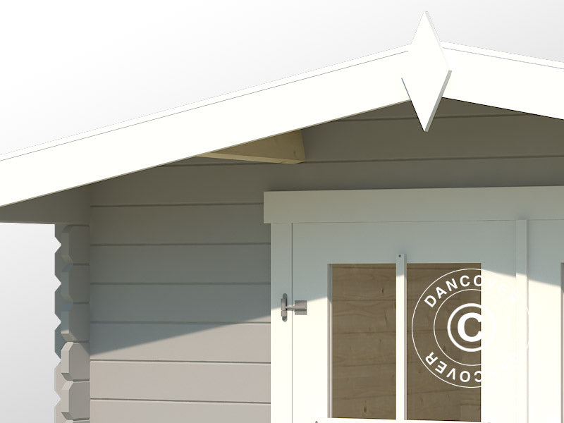 Redskapsbod i tre Oslo 2,92x2,3x2,22m, 28mm, 6,43m², Lysegrå