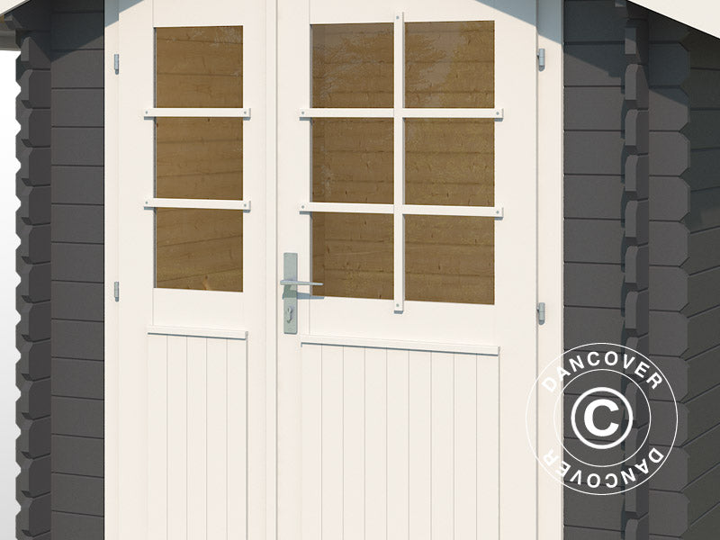 Redskapsbod i tre Toulouse 1,9x1,9x2,22m, 28mm, 3,4m², Mørkegrå